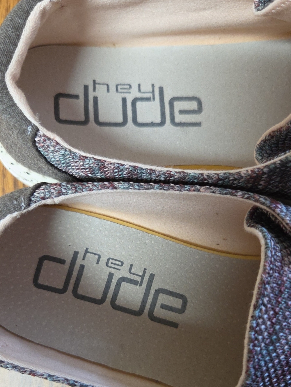 NWT Hey Dude Wendy SOX Slip-On Shoes in Heathered Gray & Rose Size 9 - Picture 8 of 10